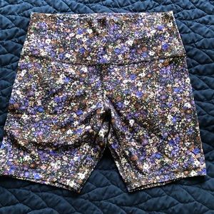 Lululemon Floral Bike Shorts, Sz 12